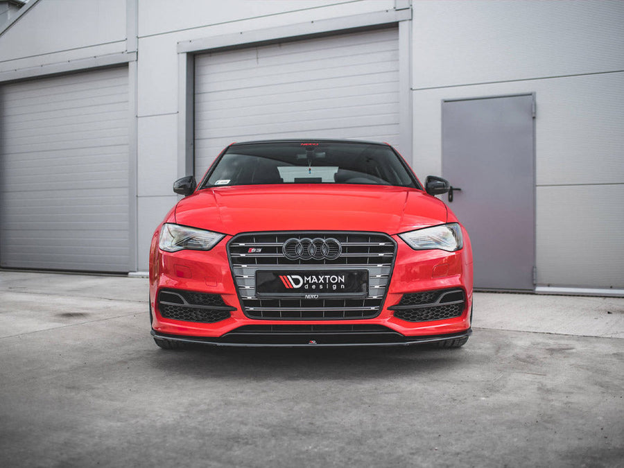 Maxton Design - FRONT SPLITTER V.1 AUDI S3 / A3 S-LINE 8V SEDAN / CABRIO (2013-2016)