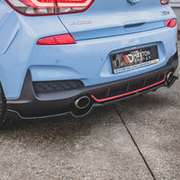 Maxton Design - CENTRAL REAR SPLITTER (WITH VERTICAL BARS) HYUNDAI I30 N MK3 HATCHBACK (2017-2020)