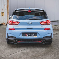 Maxton Design - CENTRAL REAR SPLITTER (WITH VERTICAL BARS) HYUNDAI I30 N MK3 HATCHBACK (2017-2020)