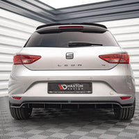 Maxton Design - CENTRAL REAR SPLITTER (VERTICAL BARS) SEAT LEON HATCHBACK MK3 (2012-2016)