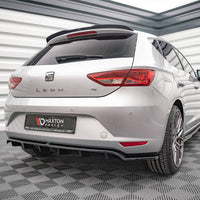 Maxton Design - CENTRAL REAR SPLITTER (VERTICAL BARS) SEAT LEON HATCHBACK MK3 (2012-2016)