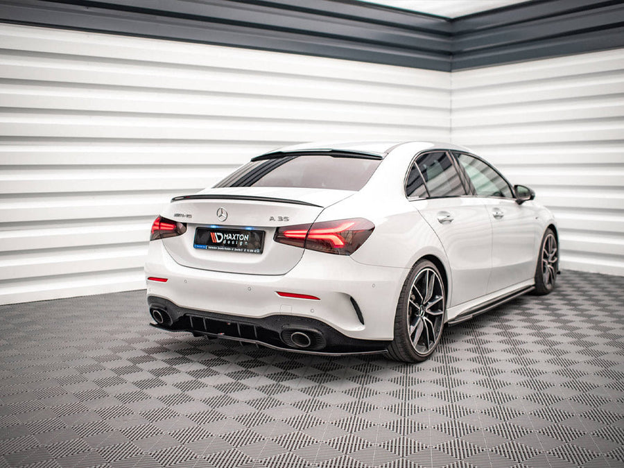 Maxton Design - Rear Splitter (Vertical Bars) V.1 Mercedes A 35 AMG Sedan V177