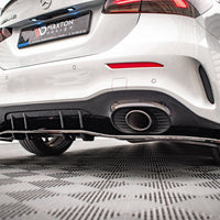 Maxton Design - CENTRAL REAR SPLITTER V.2 (VERTICAL BARS) MERCEDES A 35 AMG SEDAN V177