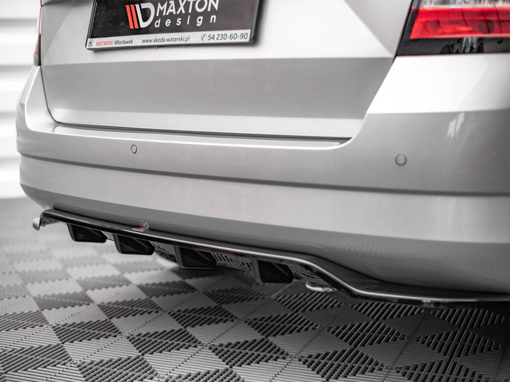 Maxton Design - CENTRAL REAR SPLITTER (VERTICAL BARS) SKODA FABIA ESTATE MK3 (2014-2019)