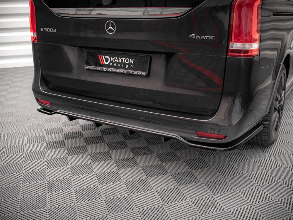 Maxton Design - CENTRAL REAR SPLITTER (VERTICAL BARS) MERCEDES V-CLASS AMG-LINE W447 FACELIFT (2019-)