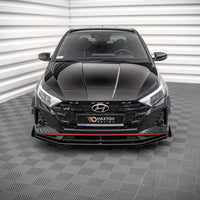 Maxton Design - STREET PRO FRONT SPLITTER V.1 (+FLAPS) HYUNDAI I20 N MK3 (2020-)