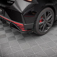 Maxton Design - STREET PRO REAR SIDE SPLITTERS (+FLAPS) HYUNDAI I20 N MK3 (2020-)