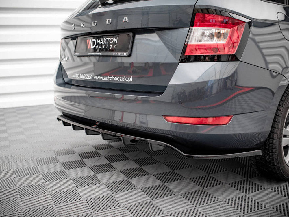 Maxton Design - CENTRAL REAR SPLITTER (VERTICAL BARS) SKODA FABIA COMBI MK3 FACELIFT (2019-)