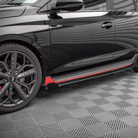 Maxton Design - STREET PRO SIDE SKIRTS DIFFUSERS (+FLAPS) HYUNDAI I20 N MK3 (2020-)