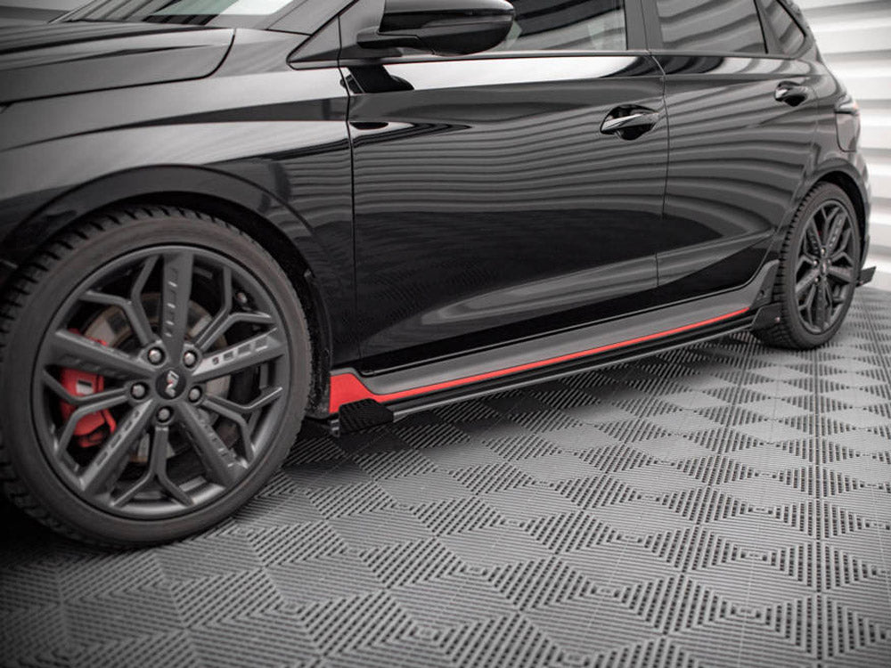 Maxton Design - STREET PRO SIDE SKIRTS DIFFUSERS (+FLAPS) HYUNDAI I20 N MK3 (2020-)