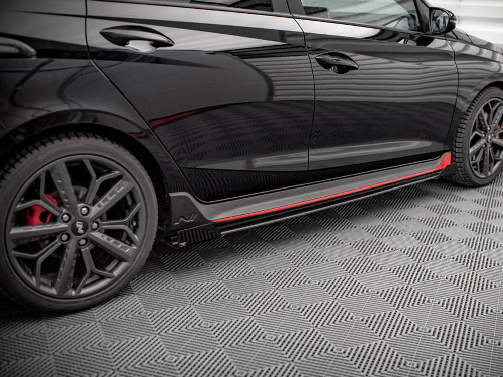 Maxton Design - STREET PRO SIDE SKIRTS DIFFUSERS (+FLAPS) HYUNDAI I20 N MK3 (2020-)
