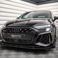 Maxton Design - STREET PRO FRONT SPLITTER V.1 (+FLAPS) AUDI RS3 SPORTBACK 8Y (2020-)
