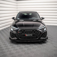 Maxton Design - STREET PRO FRONT SPLITTER V.1 (+FLAPS) AUDI RS3 SPORTBACK 8Y (2020-)