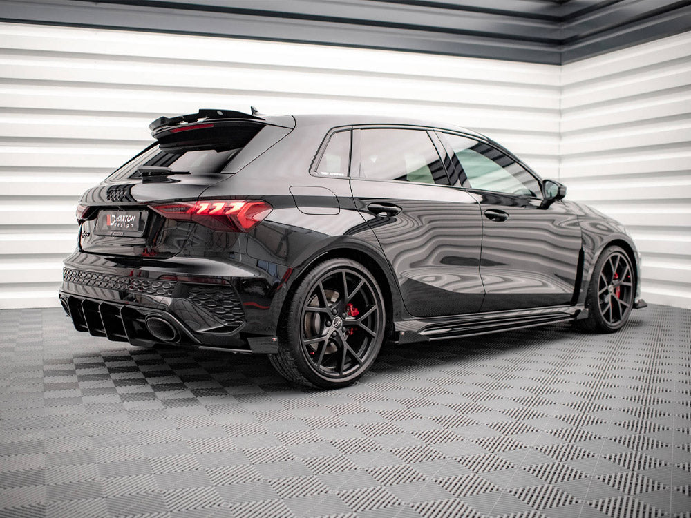 Maxton Design - STREET PRO SIDE SKIRTS DIFFUSERS (+FLAPS) AUDI RS3 SPORTBACK 8Y (2020-)