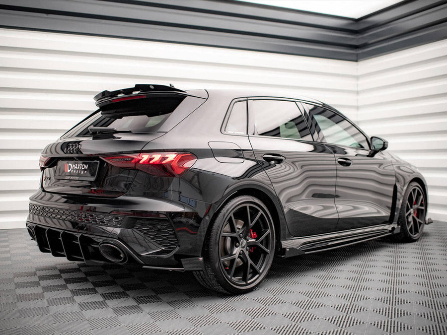 Maxton Design - STREET PRO REAR SIDE SPLITTERS + FLAPS AUDI RS3 SPORTBACK 8Y