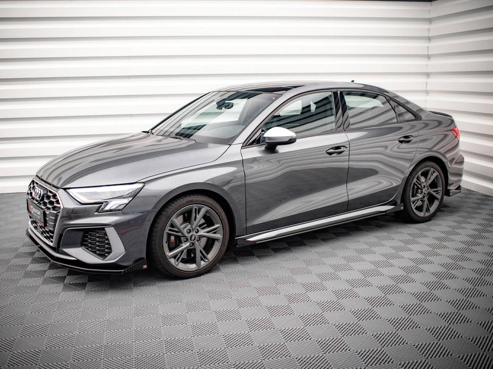 Maxton Design - Street PRO Side Skirts Diffusers + Flaps Audi S3 / A3 S-Line 8Y