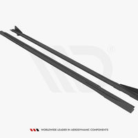 Maxton Design - Street PRO Side Skirts Diffusers + Flaps Audi S3 / A3 S-Line 8Y