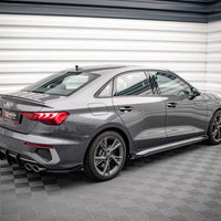 Maxton Design - Street PRO Rear Side Splitters + Flaps Audi S3 Sedan 8Y