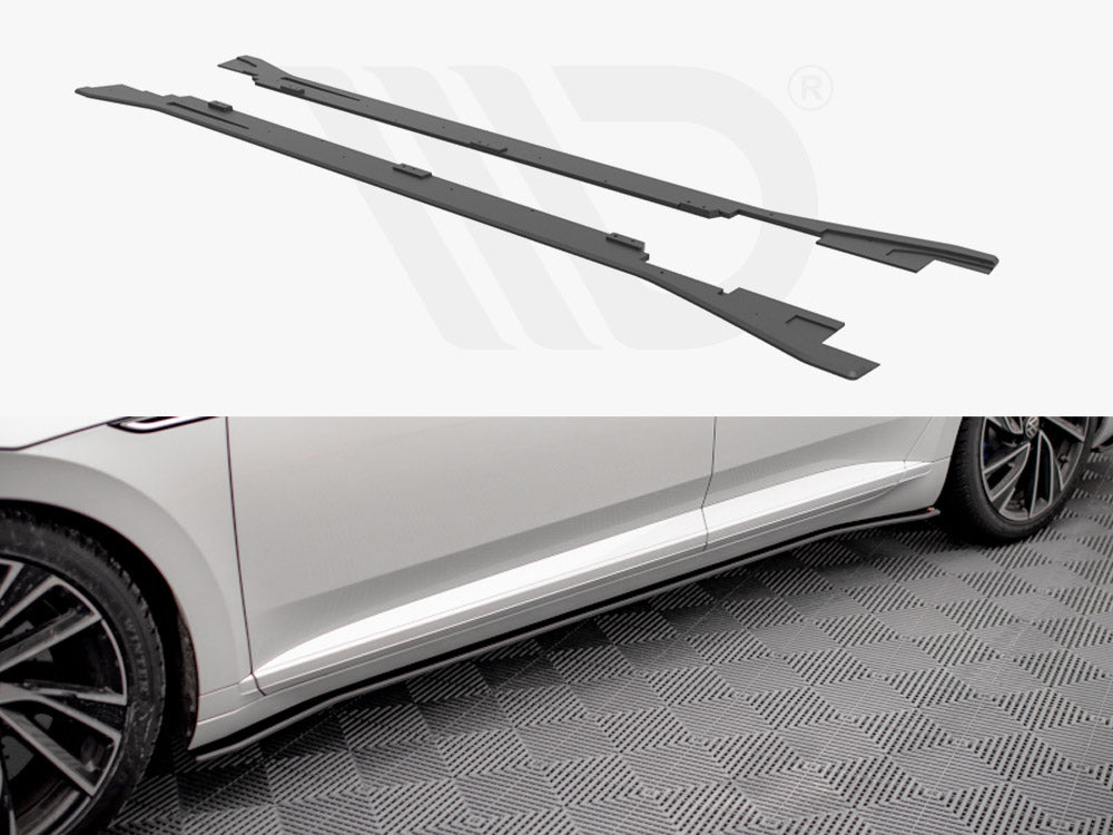Maxton Design - Street PRO Side Skirt Diffusers V.2 Volkswagen Arteon R / R-Line Sedan / Shooting Brake Mk1 Facelift