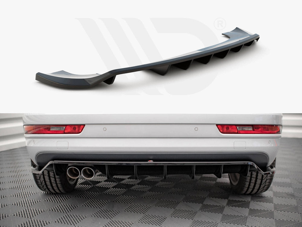 Maxton Design - CENTRAL REAR SPLITTER (VERTICAL BARS) AUDI Q3 8U FACELIFT (2014-2018)