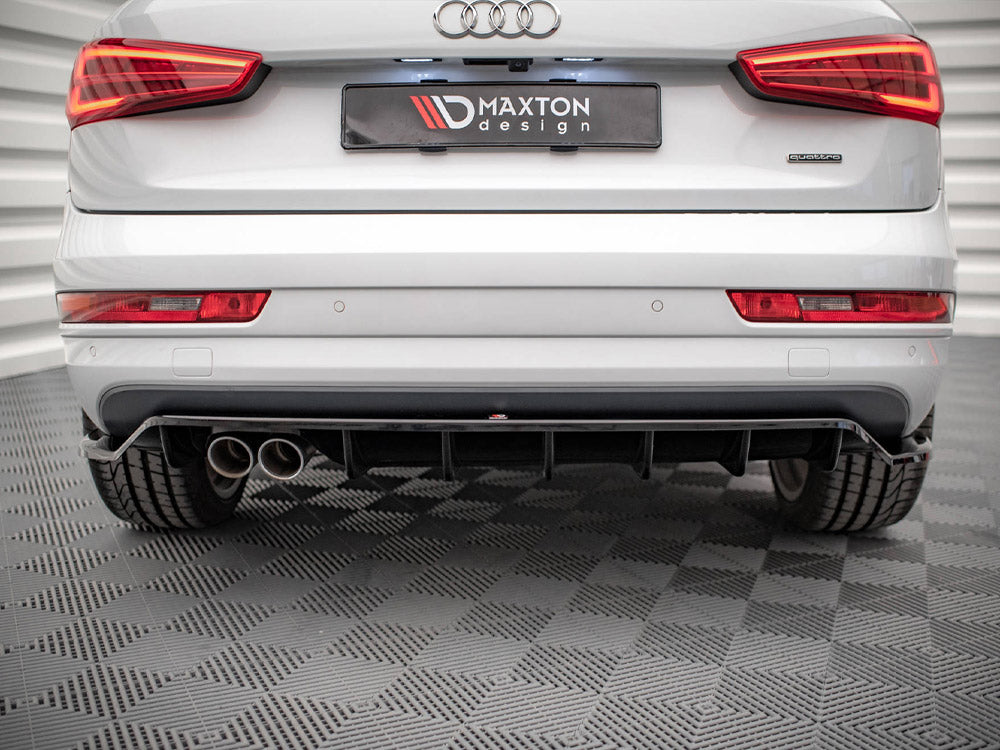 Maxton Design - CENTRAL REAR SPLITTER (VERTICAL BARS) AUDI Q3 8U FACELIFT (2014-2018)