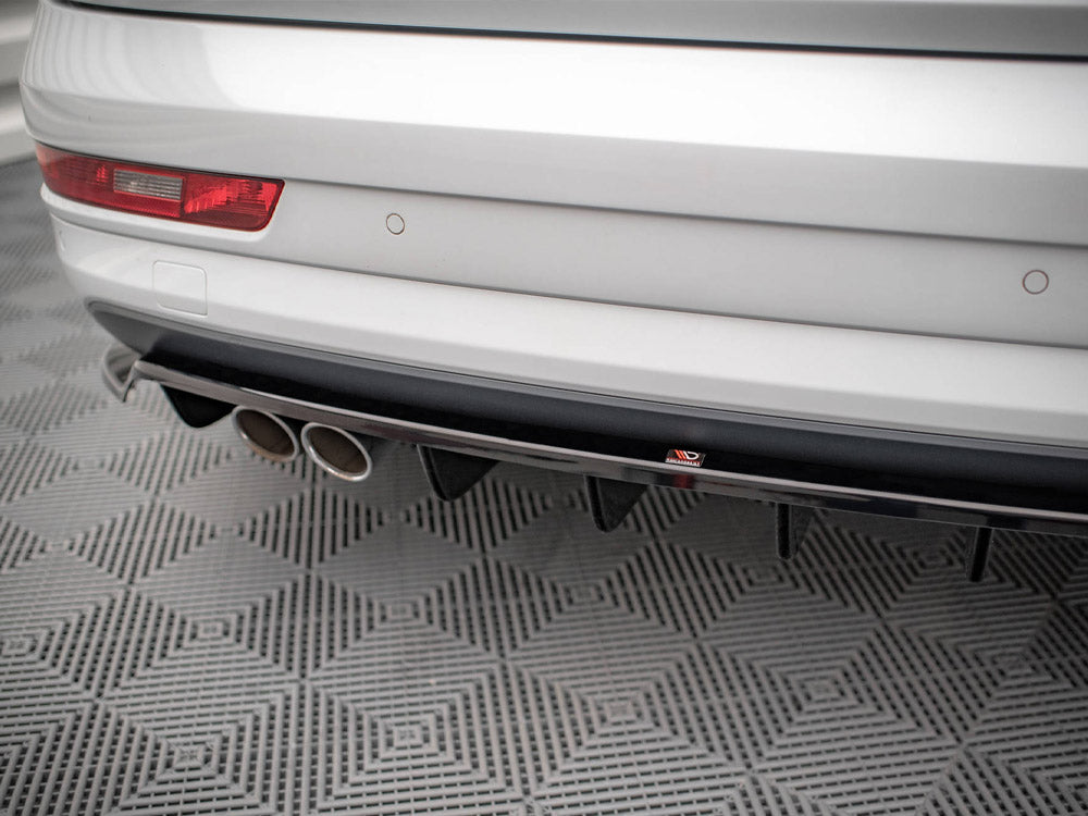 Maxton Design - CENTRAL REAR SPLITTER (VERTICAL BARS) AUDI Q3 8U FACELIFT (2014-2018)