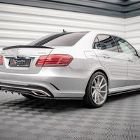 Maxton Design - REAR SPLITTER (VERTICAL BARS) MERCEDES E AMG-LINE SEDAN W212 FACELIFT (2012-2016)