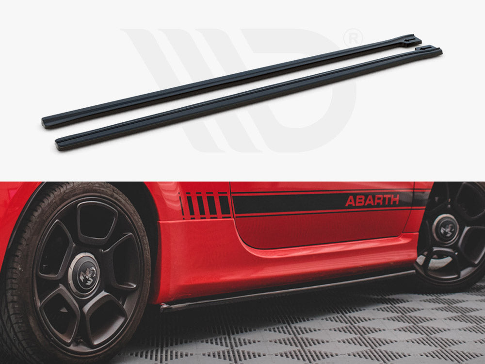 Maxton Design - SIDE SKIRTS DIFFUSERS FIAT 500 ABARTH MK1 FACELIFT (2016-2023)