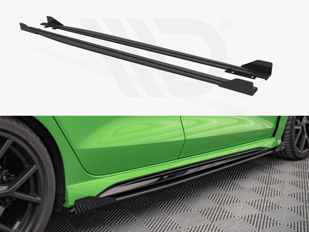 Maxton Design - STREET PRO SIDE SKIRTS DIFFUSERS (+FLAPS) AUDI RS3 SEDAN 8Y (2020-)