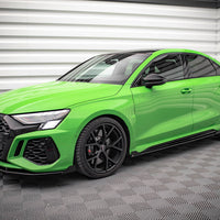 Maxton Design - STREET PRO SIDE SKIRTS DIFFUSERS (+FLAPS) AUDI RS3 SEDAN 8Y (2020-)