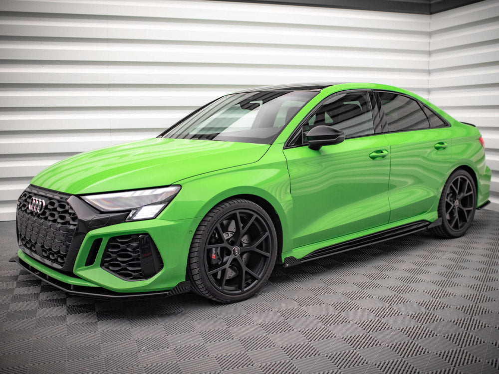 Maxton Design - STREET PRO SIDE SKIRTS DIFFUSERS (+FLAPS) AUDI RS3 SEDAN 8Y (2020-)
