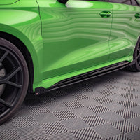 Maxton Design - STREET PRO SIDE SKIRTS DIFFUSERS (+FLAPS) AUDI RS3 SEDAN 8Y (2020-)