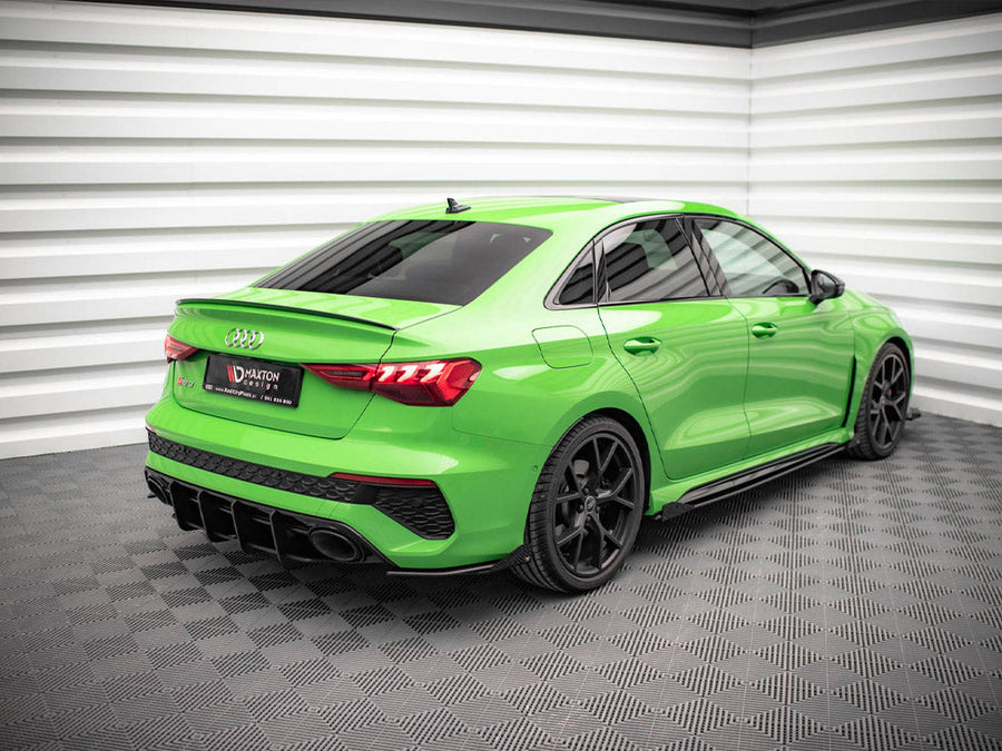 Maxton Design - STREET PRO REAR SIDE SPLITTERS (+FLAPS) AUDI RS3 SEDAN 8Y (2020-)