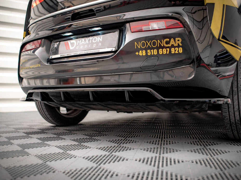 Maxton Design - CENTRAL REAR SPLITTER (VERTICAL BARS) BMW I3 MK1 FACELIFT (2017-2022)