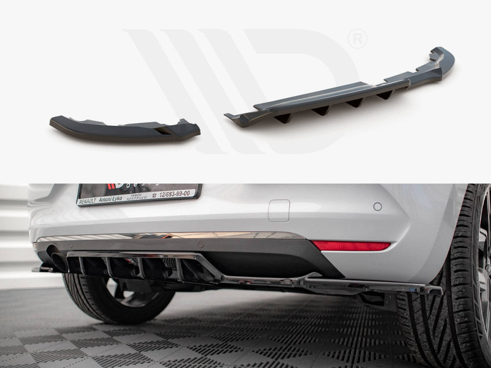 Maxton Design - CENTRAL REAR SPLITTER (VERTICAL BARS) RENAULT CLIO MK5 (2019-2023