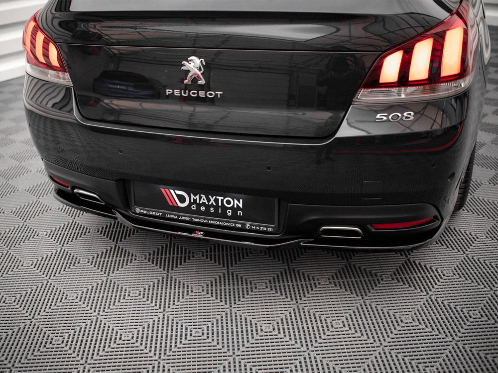 Maxton Design - CENTRAL REAR SPLITTER (VERTICAL BARS) PEUGEOT 508 GT MK1 FACELIFT (2014-2018)