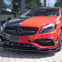Maxton Design - FRONT SPLITTER V.2 MERCEDES A45 AERO W176 FACELIFT (2015-2018)