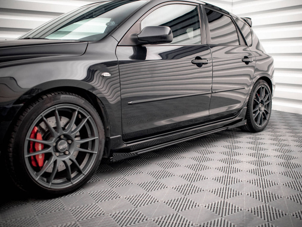 Maxton Design - STREET PRO SIDE SKIRTS DIFFUSERS (+FLAPS) MAZDA 3 MPS MK1 (2006-2008)