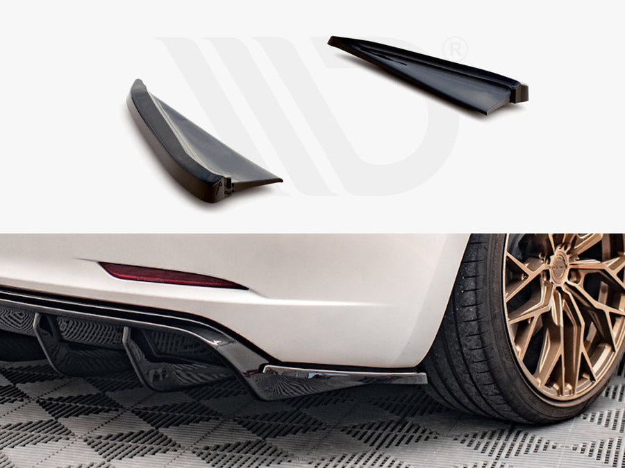 Maxton Design - REAR SIDE SPLITTERS V.2 TESLA MODEL 3 (2017-2023)