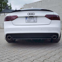 Maxton Design - Central Rear Splitter (Vertical Bars) Audi A5 S-line 8T FL Coupe / Sportback (2011-2016)