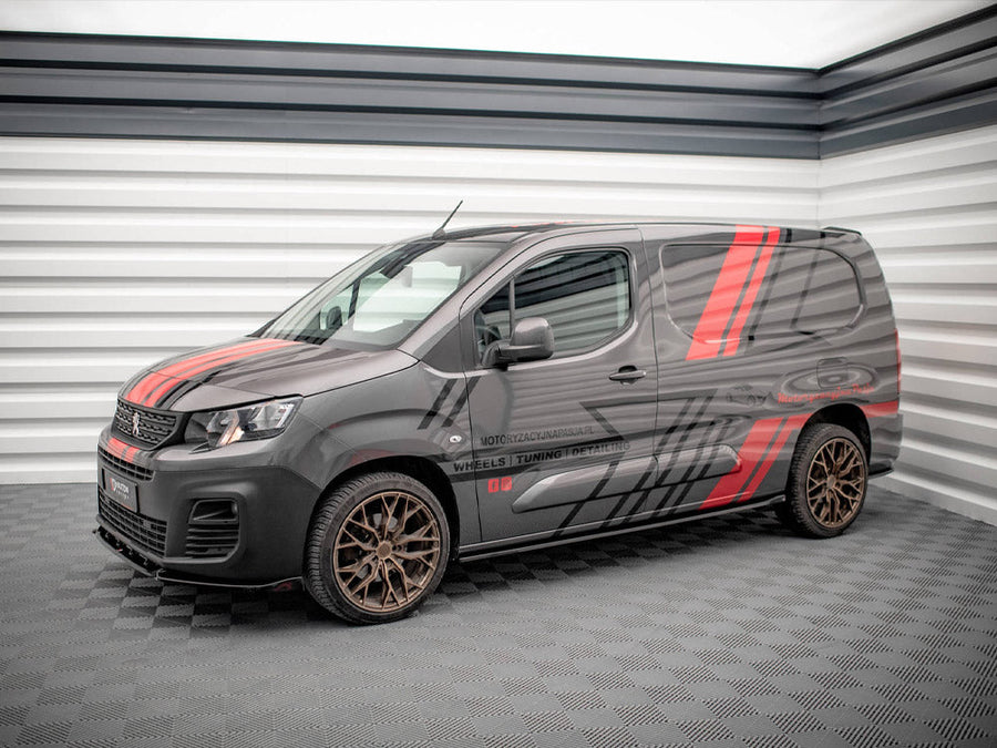 Maxton Design - SIDE SKIRTS DIFFUSERS PEUGEOT PARTNER MK3 (2018-)