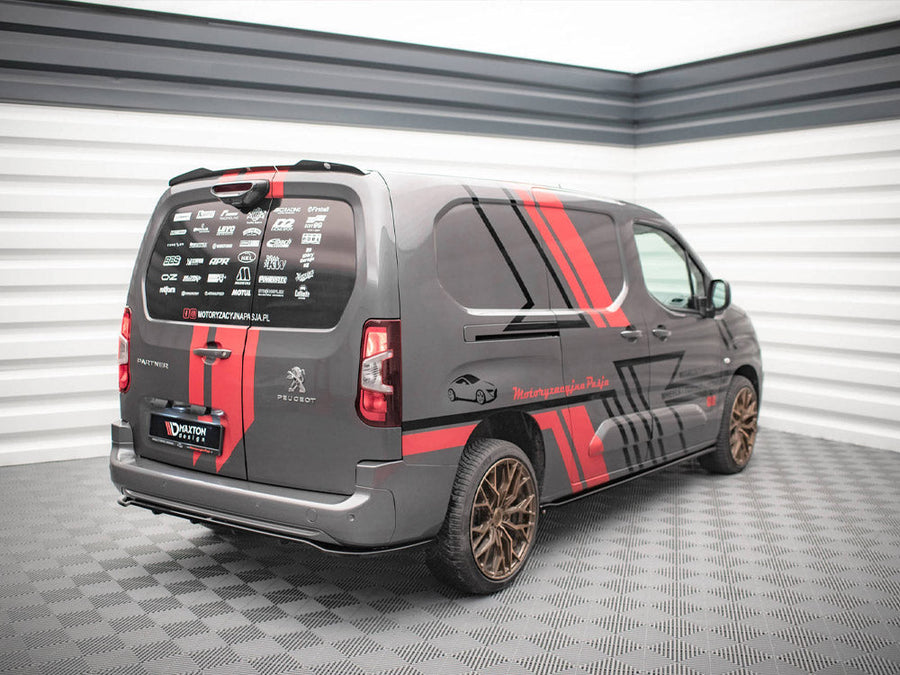 Maxton Design - CENTRAL REAR SPLITTER (VERTICAL BARS) PEUGEOT PARTNER MK3 (2018-)