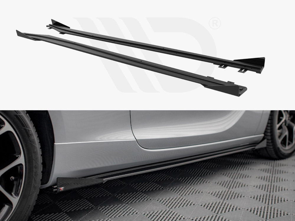 Maxton Design - STREET PRO SIDE SKIRTS DIFFUSERS (+FLAPS) OPEL ASTRA GTC OPC-LINE J (2011-2018)