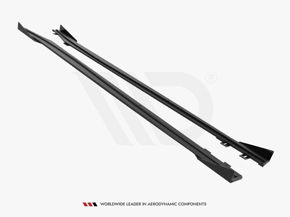 Maxton Design - STREET PRO SIDE SKIRTS DIFFUSERS (+FLAPS) OPEL ASTRA GTC OPC-LINE J (2011-2018)
