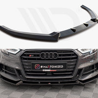 Maxton Design - FRONT SPLITTER V.1 AUDI S3 SPORTBACK 8V FACELIFT
