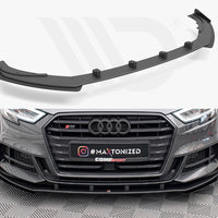 Maxton Design - STREET PRO FRONT SPLITTER V.1 (+FLAPS) AUDI S3 SPORTBACK 8V FACELIFT