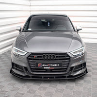 Maxton Design - STREET PRO FRONT SPLITTER V.1 (+FLAPS) AUDI S3 SPORTBACK 8V FACELIFT