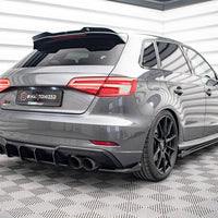 Maxton Design - STREET PRO REAR SIDE SPLITTERS (+FLAPS) AUDI S3 SPORTBACK 8V FACELIFT