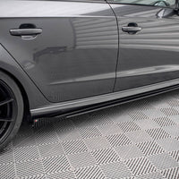 Maxton Design - STREET PRO SIDE SKIRTS DIFFUSERS (+FLAPS) AUDI S3 SPORTBACK 8V FACELIFT