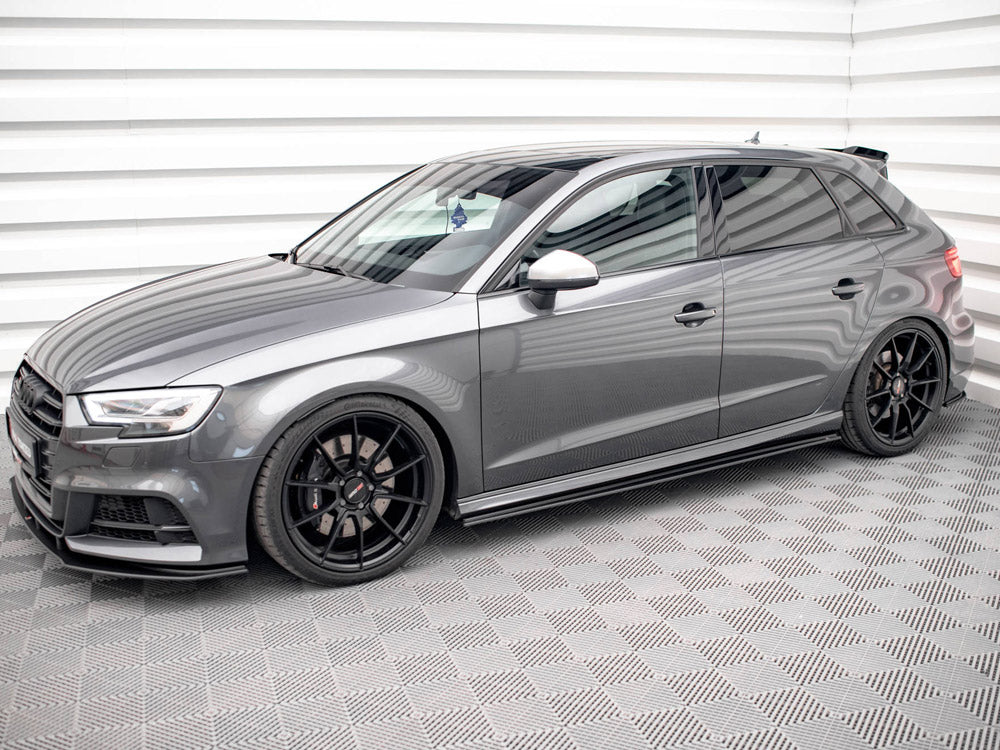 Maxton Design - STREET PRO SIDE SKIRTS DIFFUSERS AUDI S3 SPORTBACK 8V FACELIFT
